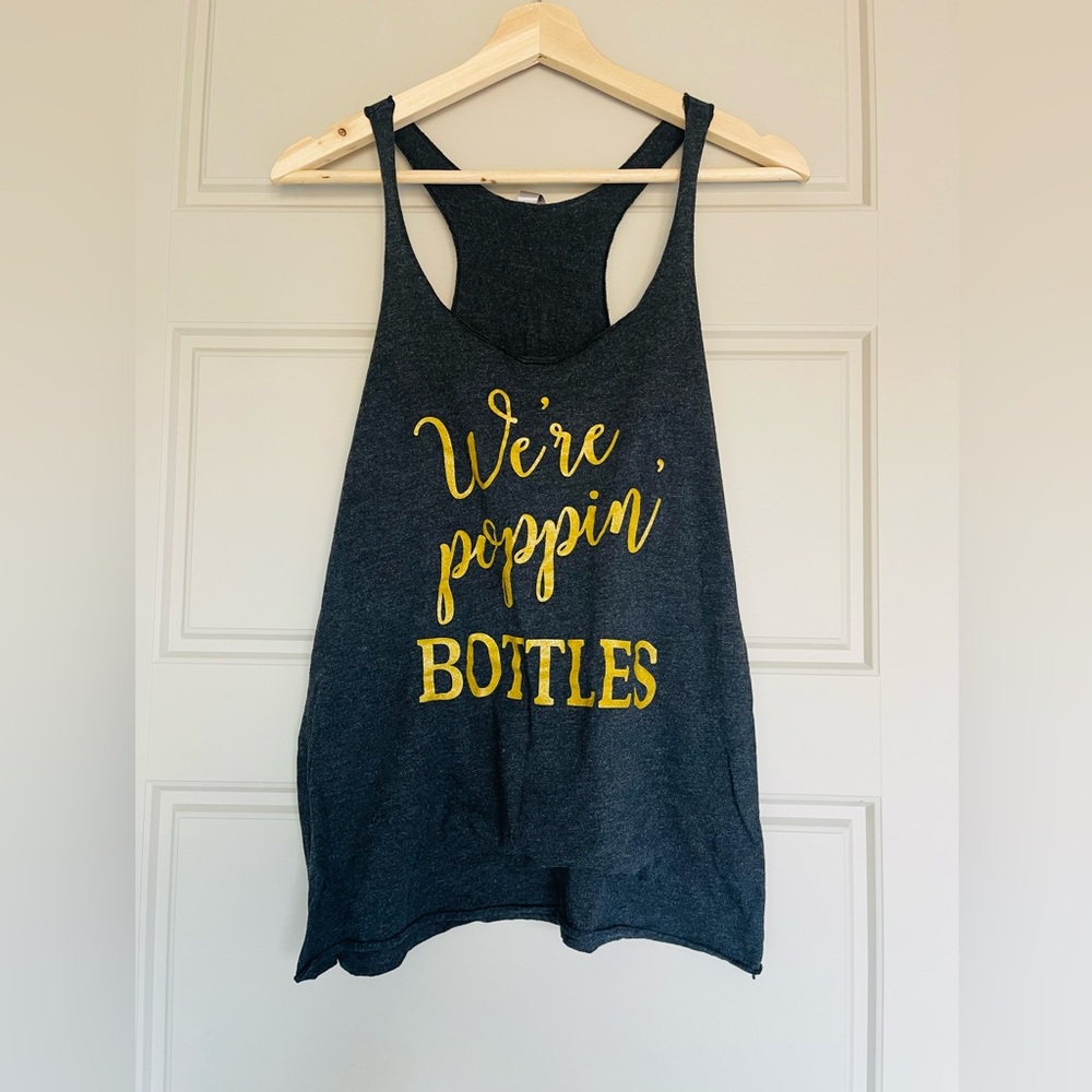 Graphic Tank Top with Yellow Text